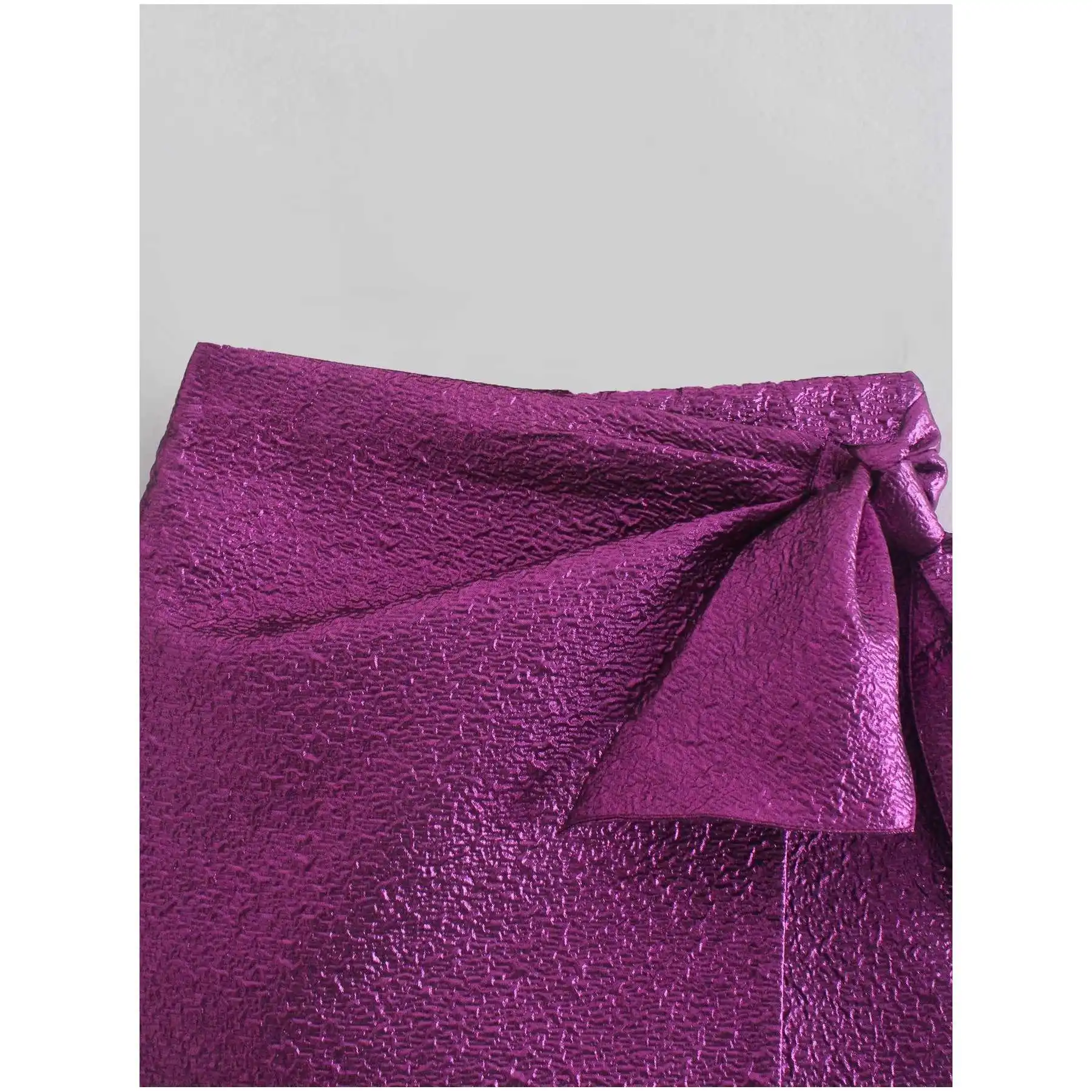 Willshela Women Fashion Textured Skort with Bow Knot High-waisted Invisible Side Zipper Casual Chic Lady Woman Elegant Shorts | Женская