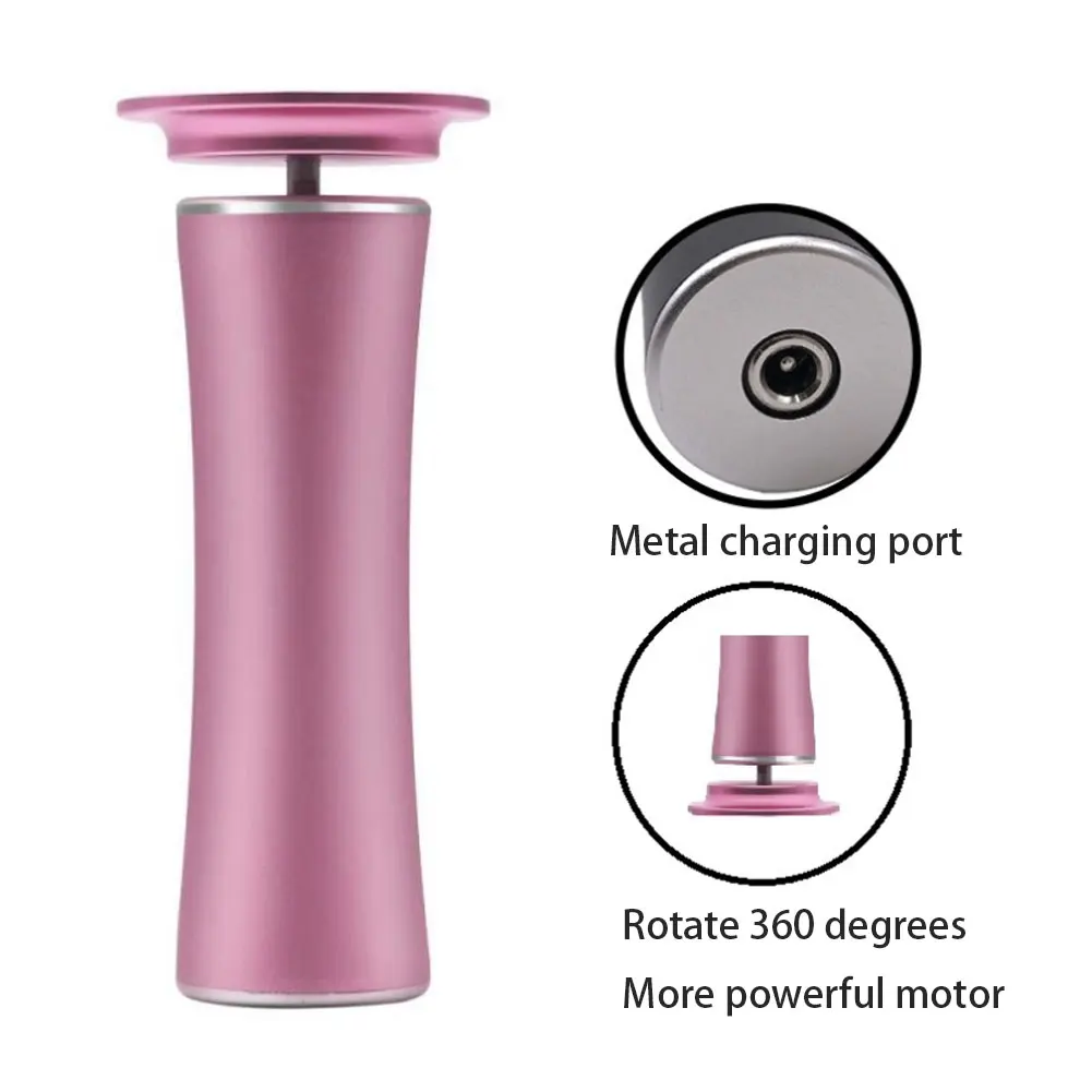 

Professional Electronic Foot File Powerful Pedicure Electric Callus Remover for Men Women Dead Hard Dry Skin Pink EU Plug