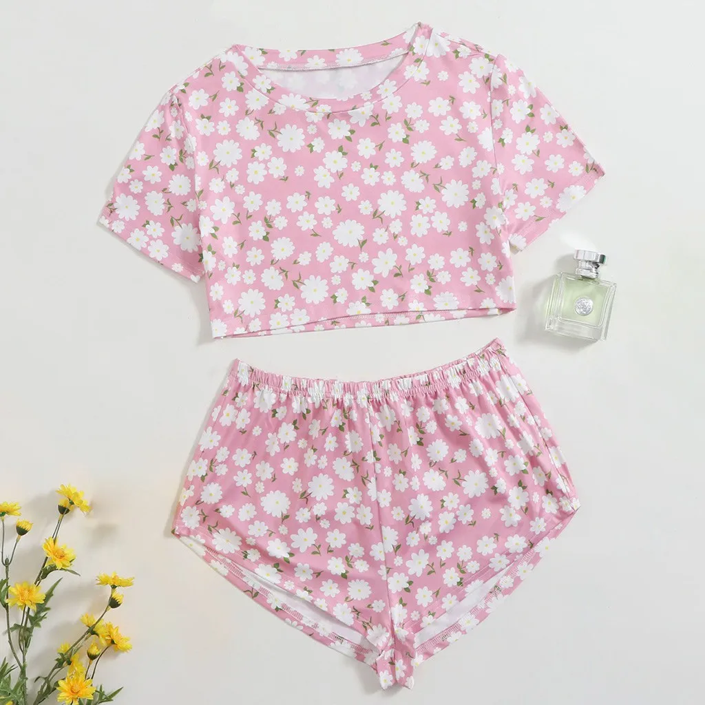 2020 летний женский костюм сексуальный из двух предметов с принтом фруктов и