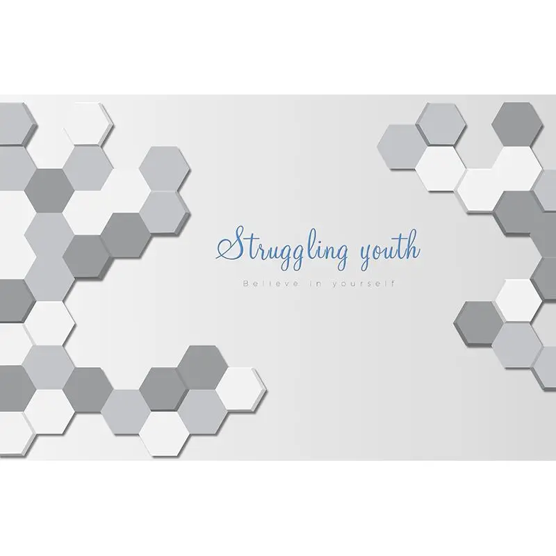 3D несимметричные шестигранные обои В индустриальном стиле вогнутые выпуклые