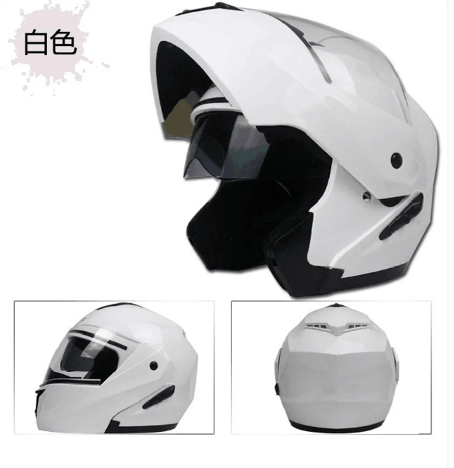 white bluetooth Горячая moto casco флип-ап унисекс-взрослый Полнолицевой шлем-стиль модульный мото rcycle шлем с bluetooth - Цвет: white bluetooth