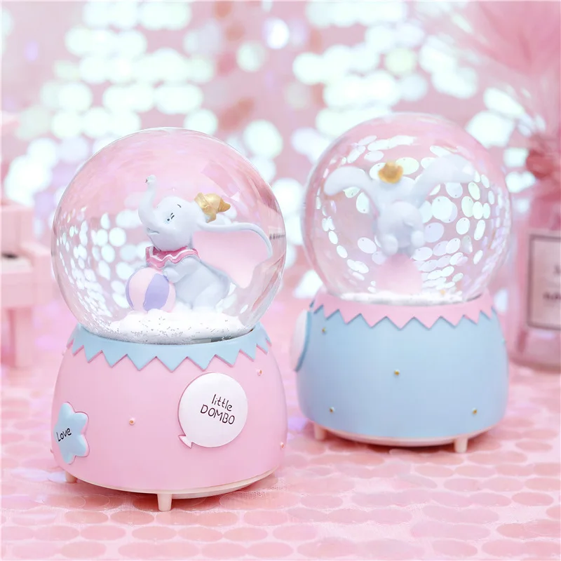 10*15 8 см хрустальный Снежный шар со слоном стеклянная музыкальная шкатулка