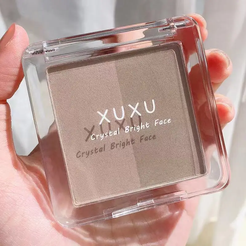 Новинка 2 цвета хайлайтер пудра блестящая палитра макияж блеск для контурного