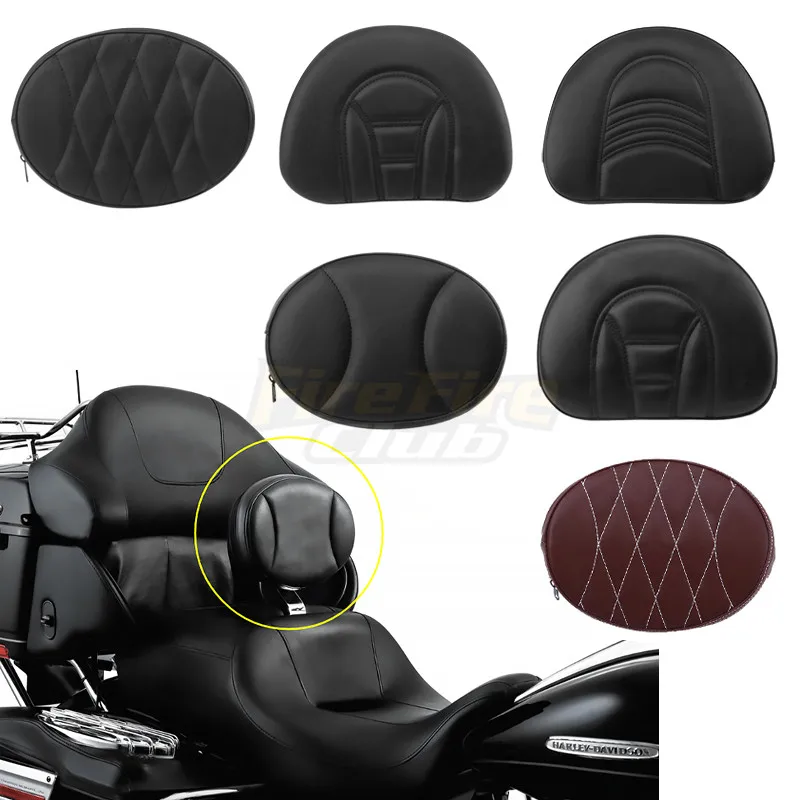 

Motorcycle Sissy Bar Backrest Pad Passenger Back Pad For Harley Touring Sportster Dyna Fat Bob Accessories Bar Pillow