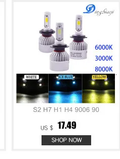 2X S2 H1 H3 H4 H7 H8 H9 H11 9005 9006 COB Del Faro 72 W фары для 8000LM светодиодный Авто ФАРИ Lampadina Della Luce di Nebbia 6500 K 24 V