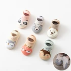 От 0 до 4 лет, модные милые детские короткие носки, носки с забавными рисунками для новорожденных и малышей; Забавные хлопковые детские Four Seasons Нескользящие комнатные тапочки короткие носки