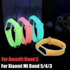 Силиконовый ремешок для смарт-часов Amazfit Band 5, светящийся браслет для Xiaomi mi band 3 4 5