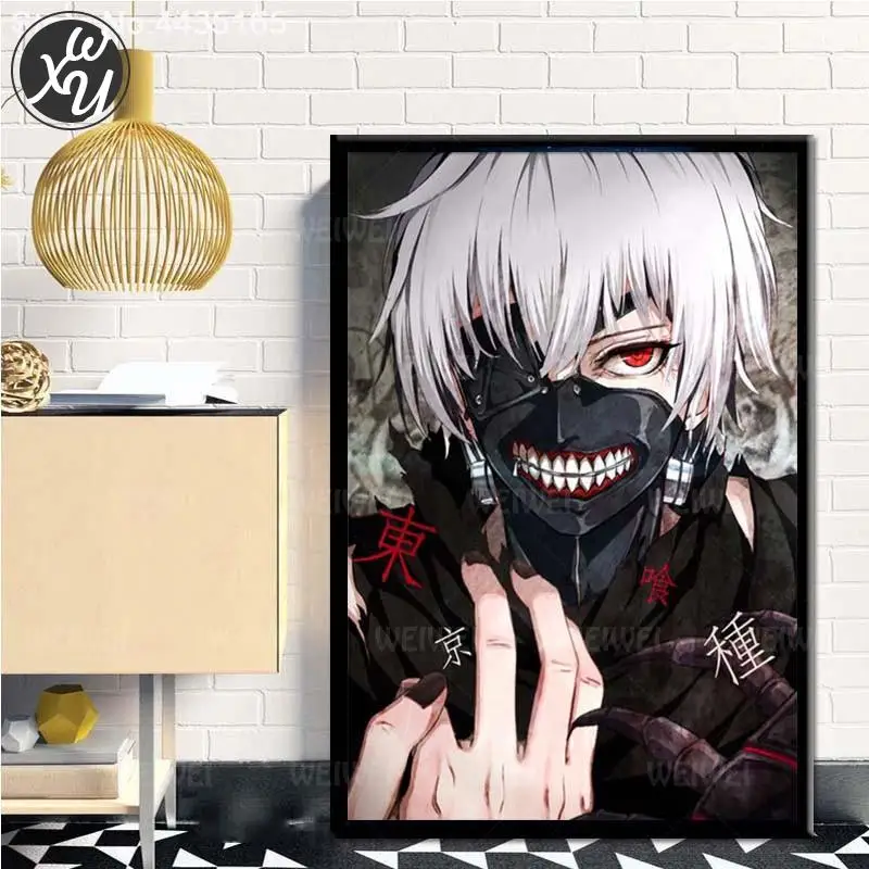 Tokyo Ghoul Diamond Painting for Adults 5D Japanese Anime Cross Stitch Kits Kaneki Ken Embroidery Fantasy Home Decor | Дом и сад