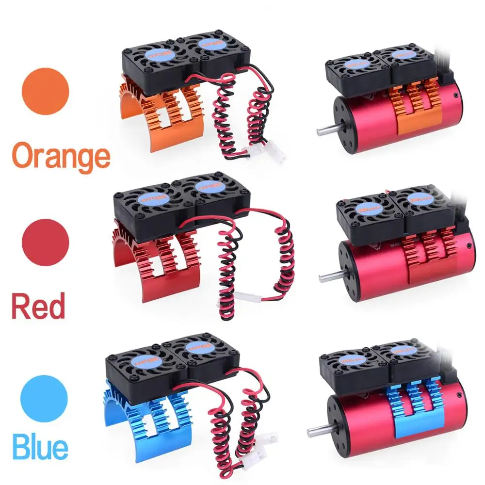 2019 новейший радиатор двигателя с двумя вентиляторами охлаждения для 1/10 HSP Redcat Wltoy