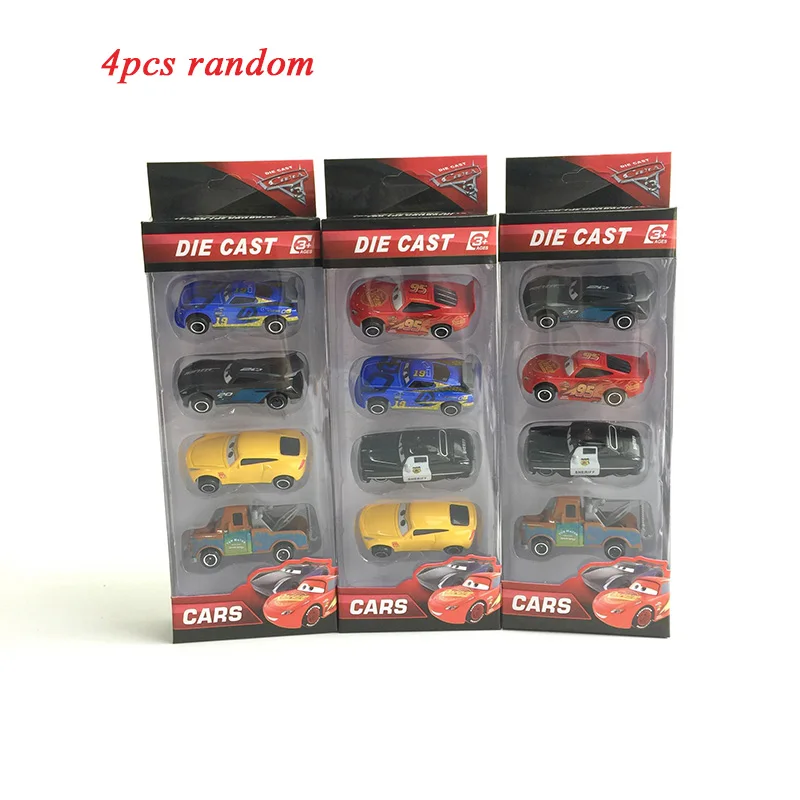 

6pcs Disney Pixar Cars 3 2 Frank Tractor Lightning McQueen Mater Jackson Storm Ramirez Diecast Toys Car Kid Birthday Gift Toys