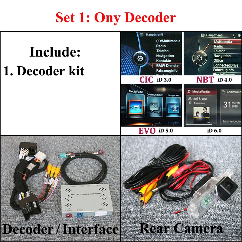 

Камера заднего вида для BMW 1 Series F20 F21 2011-2019, оригинальный экран от производителя/без необходимости кодирования, камера заднего вида и интерфейс модуля