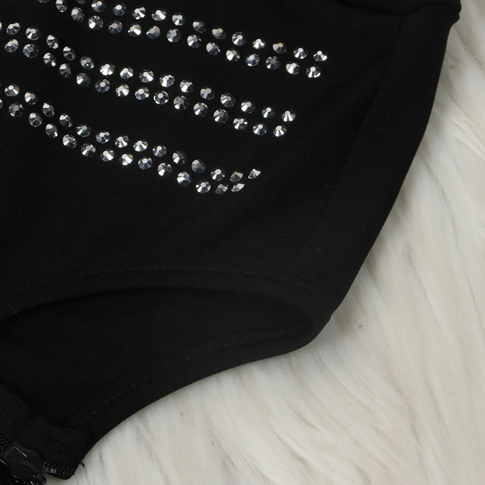 Сексуальное женское черное облегающее платье с блестками длинное макси для