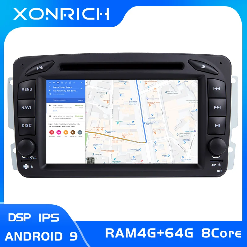 Ips DSP4G 2 Din Android 9,0 автомобильный Радио dvd-плеер для Mercedes/Benz/W209/W203/W168/M/ML/W168/W463/Viano/W639/Vito/Vaneo Mutimedia