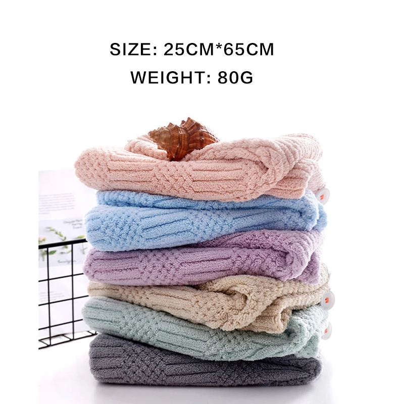 

Girl's Hair Drying Hat Quick-dry Hair Towel Cap Hat Bath Hat Microfiber Solid Towel Cap Super Absorption Turban Hair Dry Cap