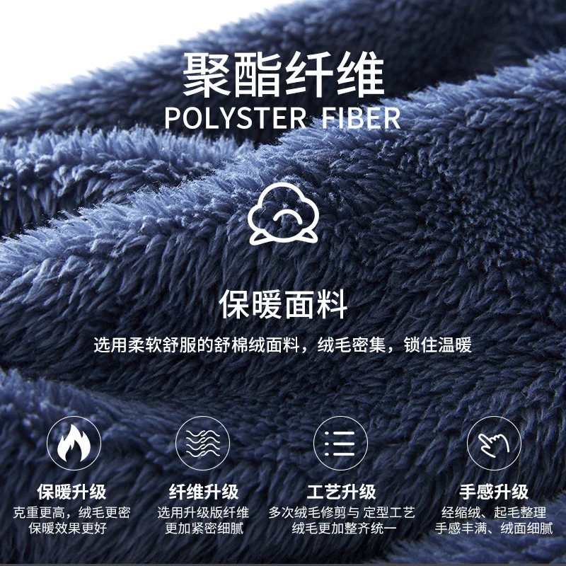 Coral Fleece Pajamas Women's Autumn and Winter Cute Plus Fleece Pajamas Flannel Home Service Warm Suit Loungewear Set 2 Piece