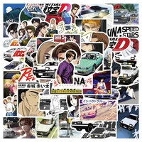 103050pcs japanese anime initial d stickers keyboard guitar laptop travel phone skateboard sticker for kids toys wholesale