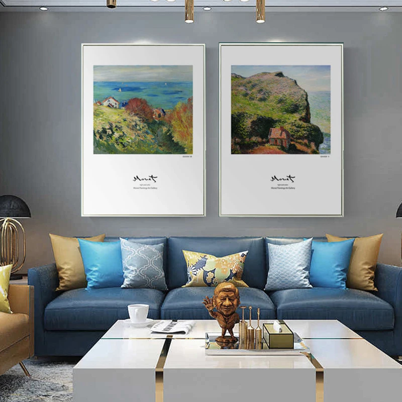 

Monet Nordic Vintage Landscape World Famous Wall Art Canvas Paintings Posters Pictures Prints For Office Living Room Home Decor