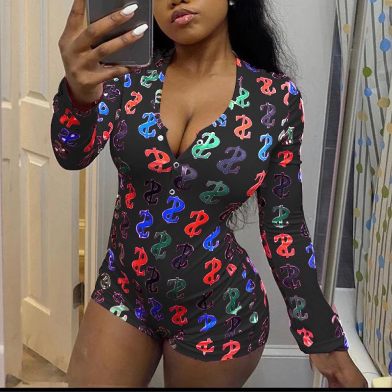 Сексуальный осенний Облегающий комбинезон с надписью Женская Спортивная одежда