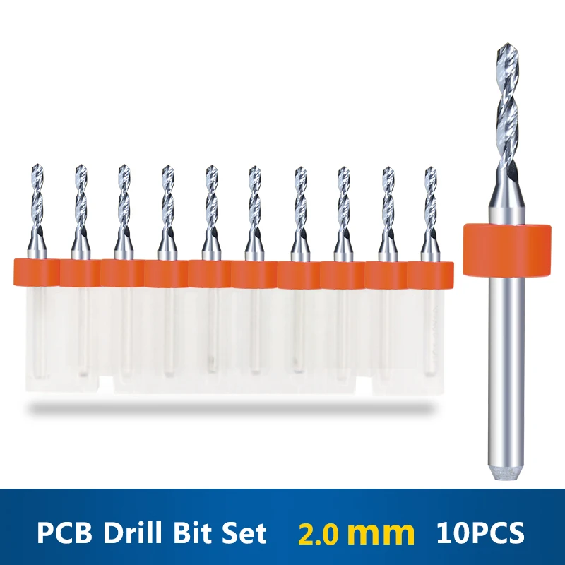 Бесплатная доставка 10 шт. 2 0 мм импортные сверла для печатной платы карбидные