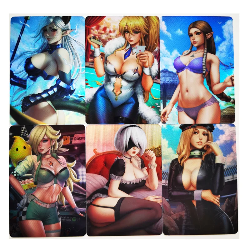 Set de 9 unids/set de juguetes de refracci&oacute;n Sexy para chicas, juego de colecci&oacute;n de Anime, para pasatiempos, ACG Beauty H-0