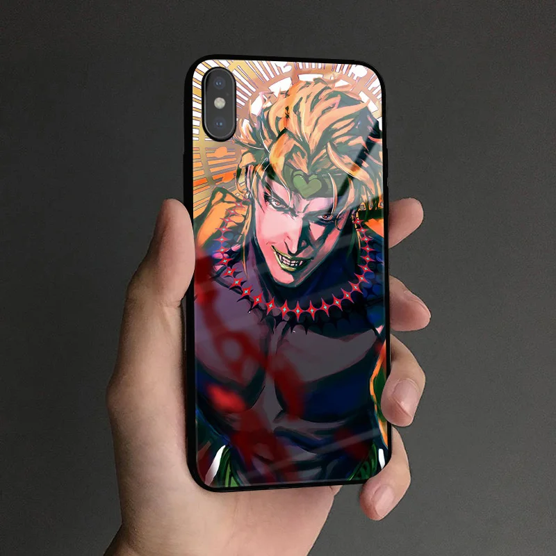 Мягкий силиконовый стеклянный чехол для телефона Dio Brando jojo no kimyou na bouken iPhone 6 6S 7 8 Plus