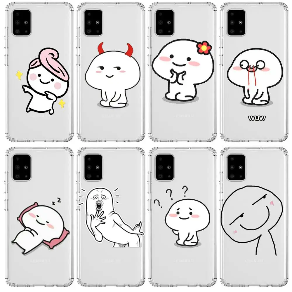 

funny anime cartoon Anime Style Transparent Phone Case Hull For Samsung Galaxy A50 A51 A20 A71 A70 A40 A30 A31 80 E 5G S Shell A