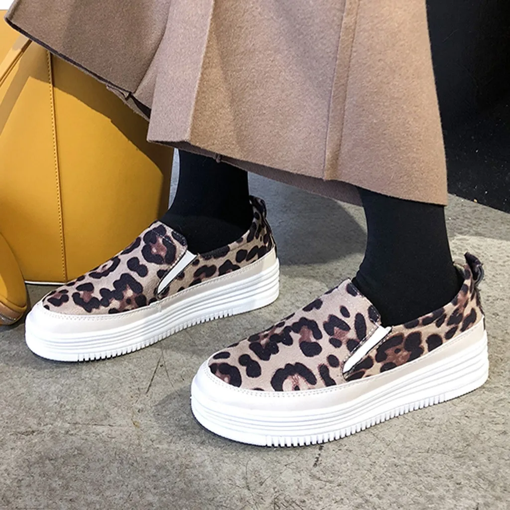 

2021 повседневная обувь женские кроссовки; Обувь на платформе; Толстая студента с леопардовым принтом на толстом обувь с мягкой подошвой; Туф...