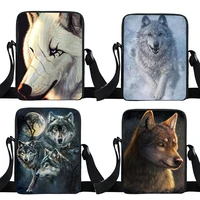 winter wolf shoulder bag cartoon puppy women handbag teenager howling wolf messenger bags small crossbody bag kids travel bags
