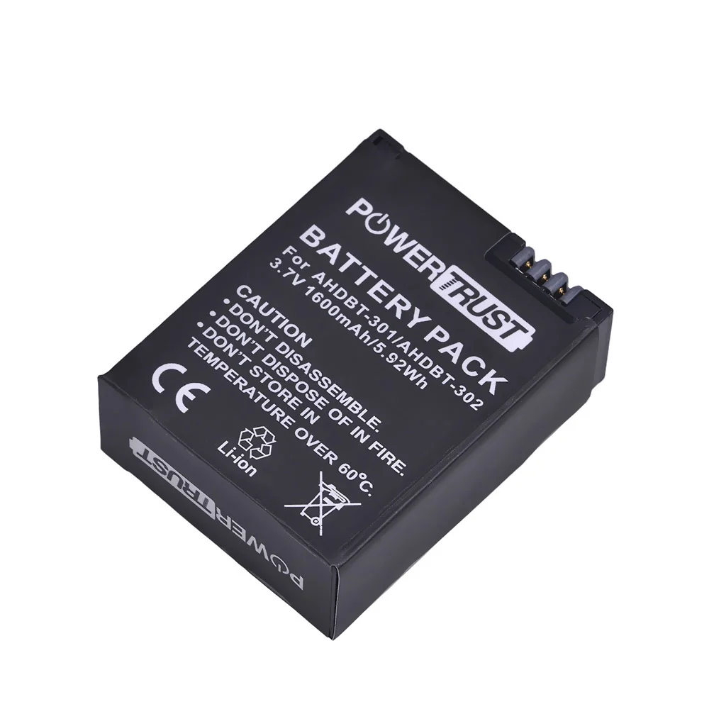 

3.7V 1600mAh AHDBT-301 AHDBT301 AHDBT 301 Li-ion Battery for GoPro Hero3 + LED 3-Channel USB Charger for Gopro Hero 3/3+