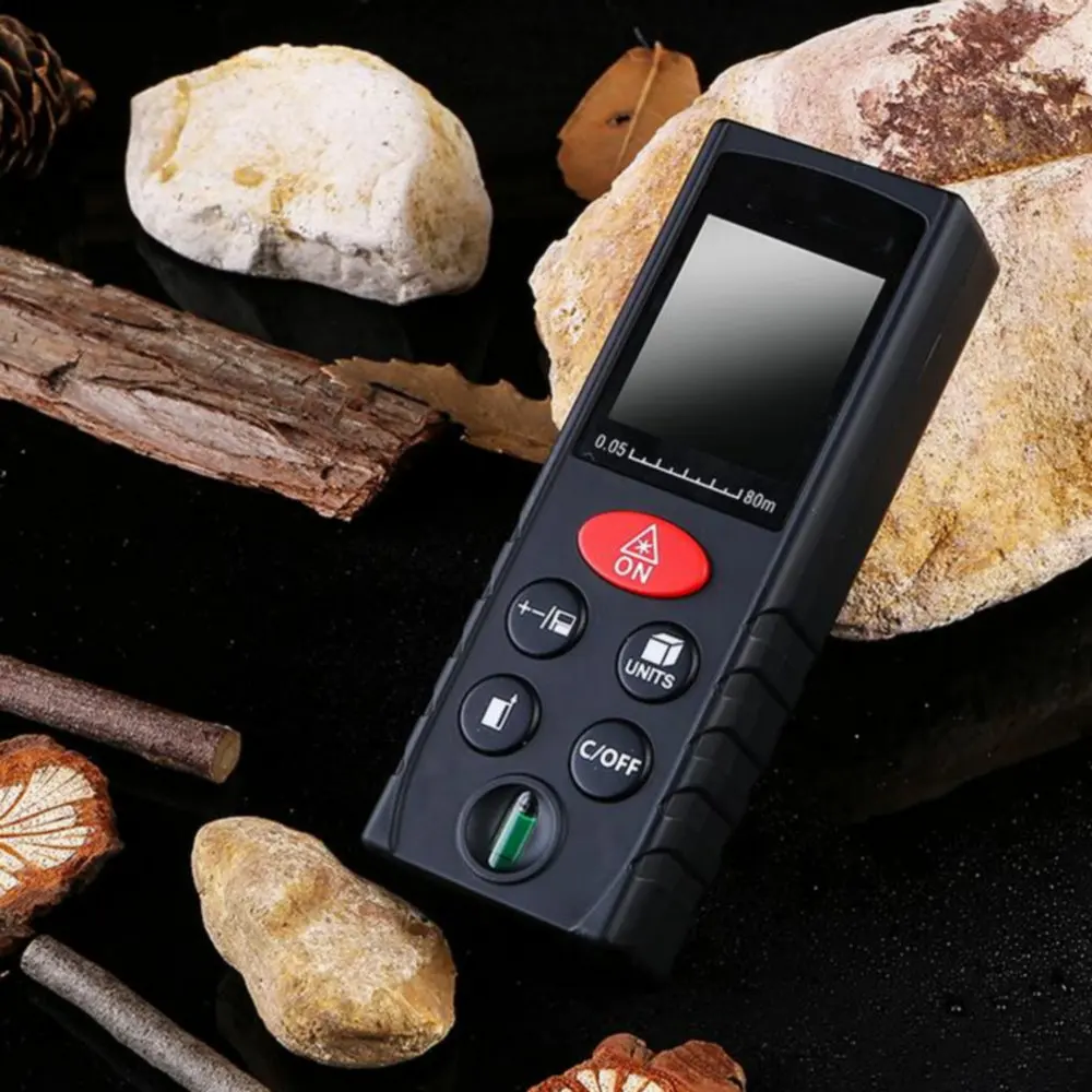 

80M Laser Beam Rangefinder Multiple Measurement Modes Electronic Measure Tape Range Finder Vertical Bubble Distance Measurer