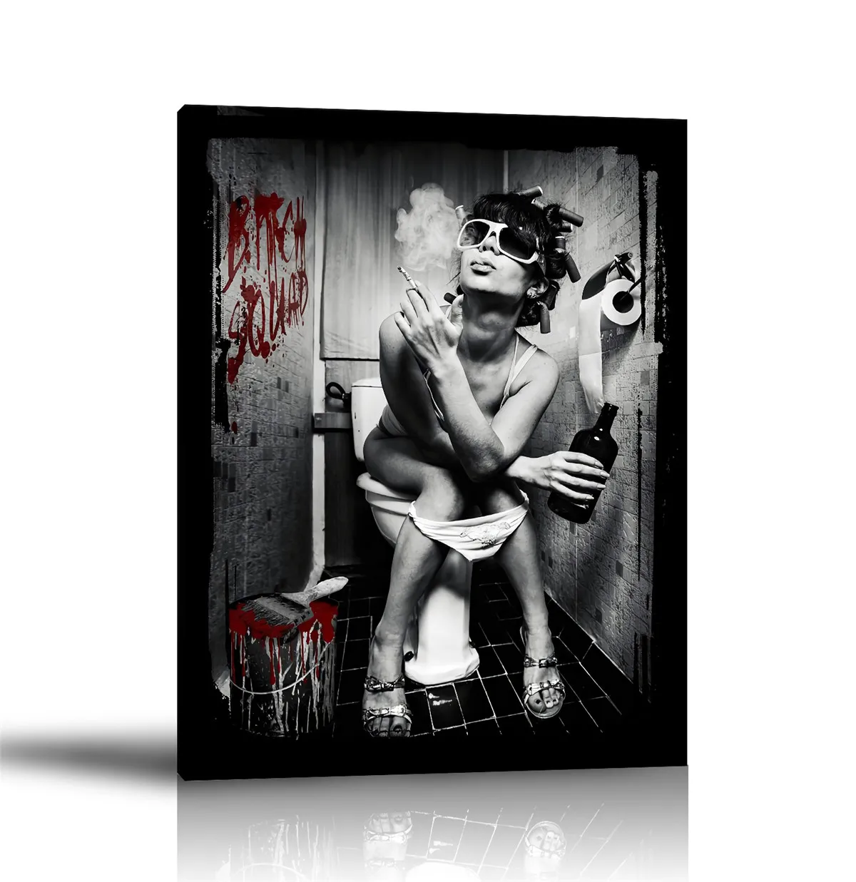 

HD Print Canvas Printings Oil Painting Home Decor Wall Art on Canvas Bitch Squad Smoking Canvas Wall Art Canvas Printings