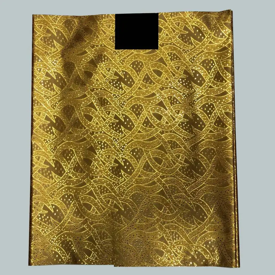 Синий &amp золотого цвета в нигерийском стиле геле Африканский SEGO Глава галстук