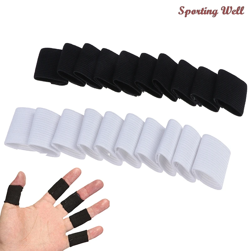 

10 шт. эластичные спортивные палец рукава артрит Поддержка защита для пальцев на открытом воздухе Баскетбол волейбольная защита для пальцев
