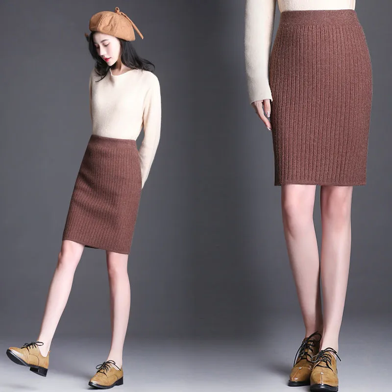 Длинная Повседневная трапециевидная юбка 50 см Женская осенне-зимняя новая