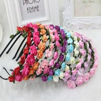 light weight rose flower headband fashion boho garland girl beach crown hair band wedding headband paper products flowers