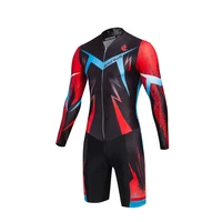mens cycling jumpsuit long sleeved triathlon suit bicycle anti ultraviolet breathable quick drying moisture wicking sports