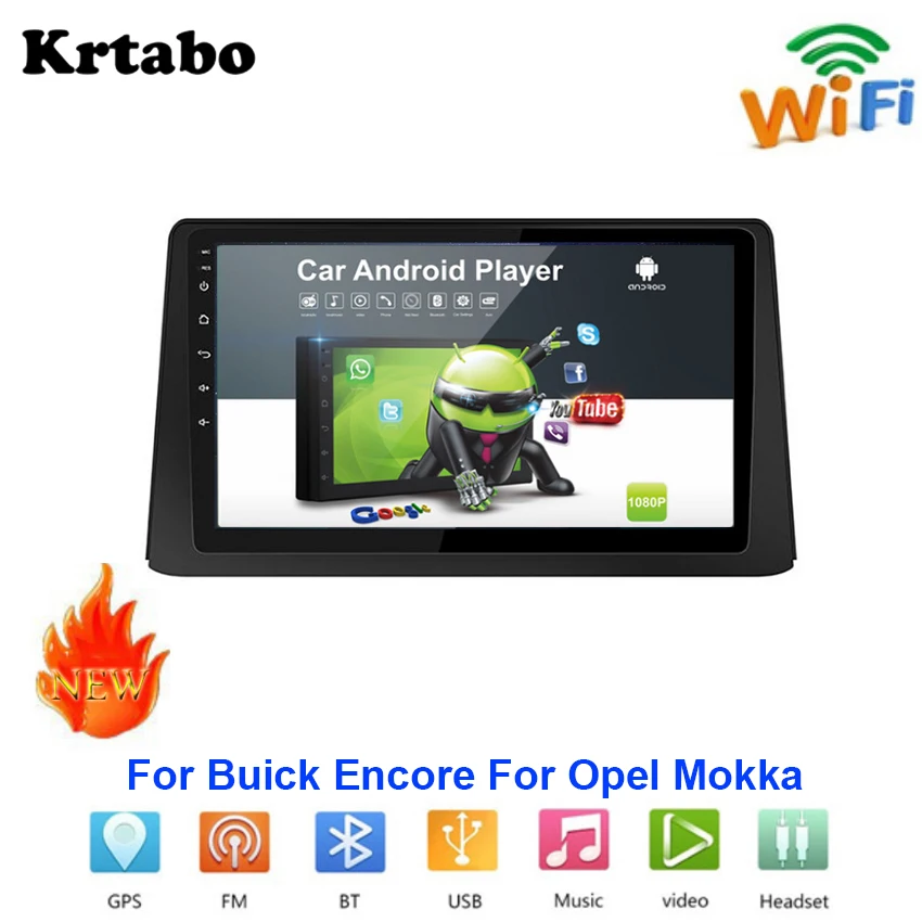 Автомобильный мультимедийный плеер автомагнитола на Android для Buick Encore и Opel Mokka с