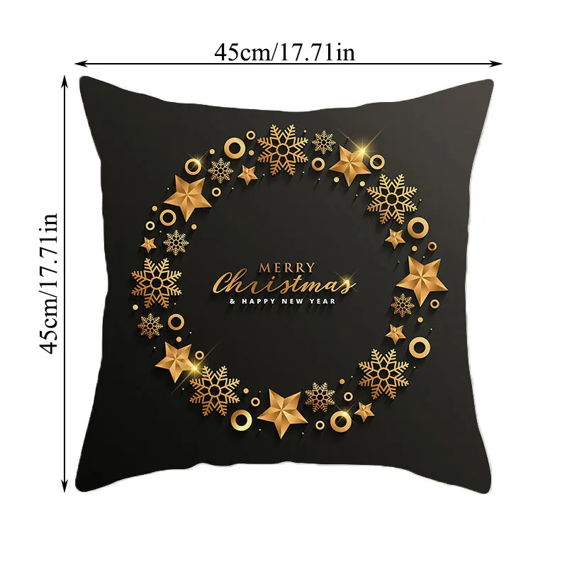 

Christmas Pillow Cushion Cover Fashion Printing Cushions for Sofa Car Decor Pillowcase Soft Pillow Covers Polyester Pillowcover