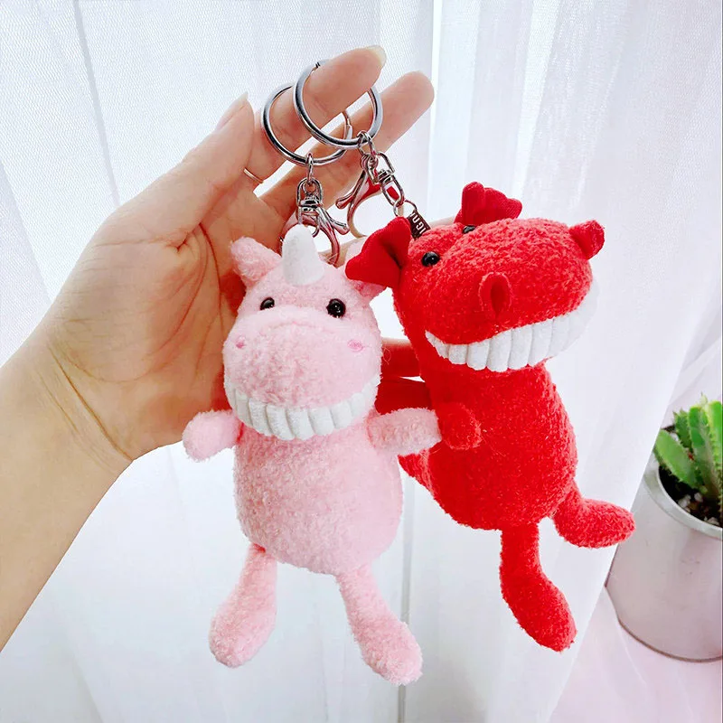 Супер милые животные куклы для брелков Плюшевый единорог Лев свинка лягушка