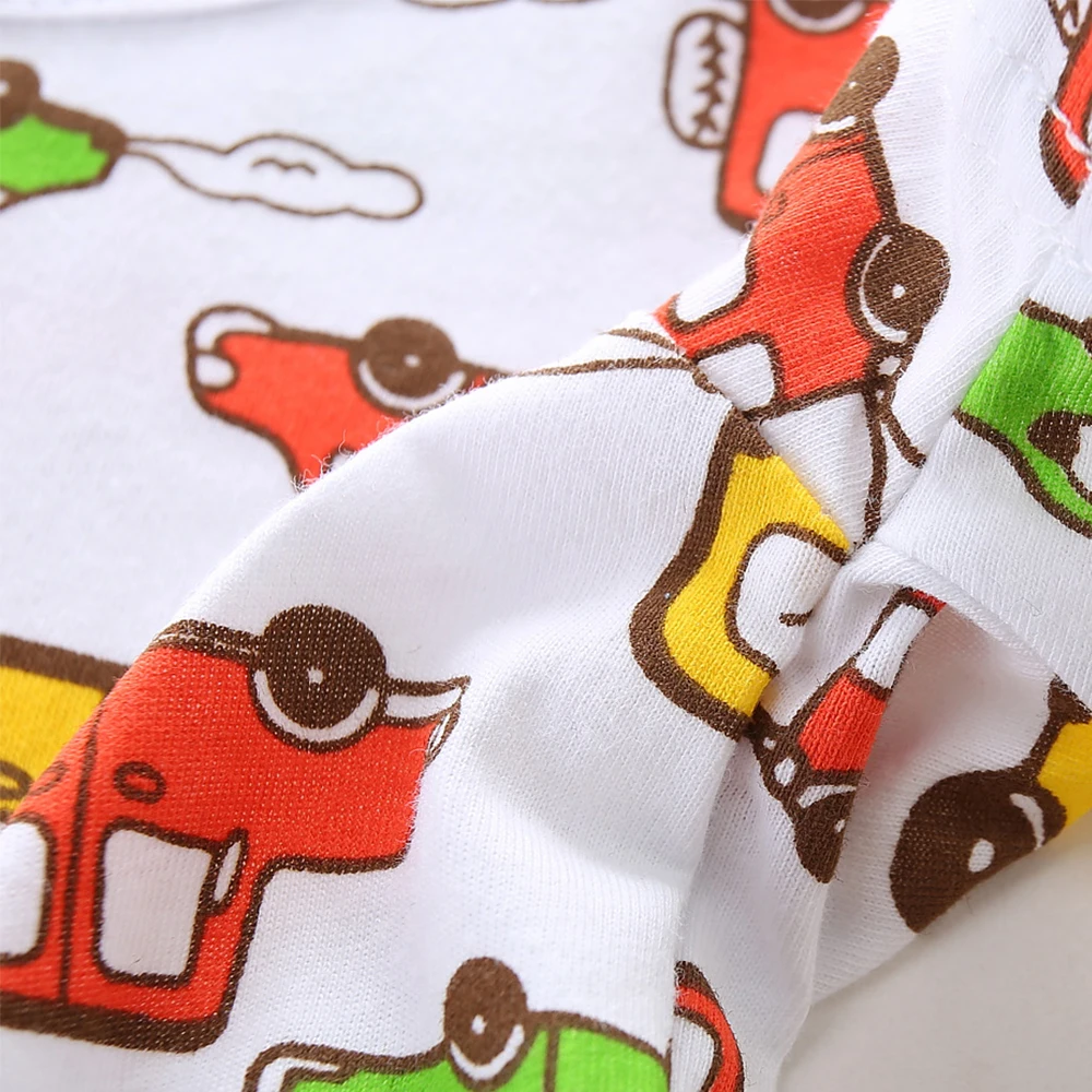 

LittleSpring Toddler Boys T-Shirts Car Print Short Sleeve Cotton Summer Tops for Kids