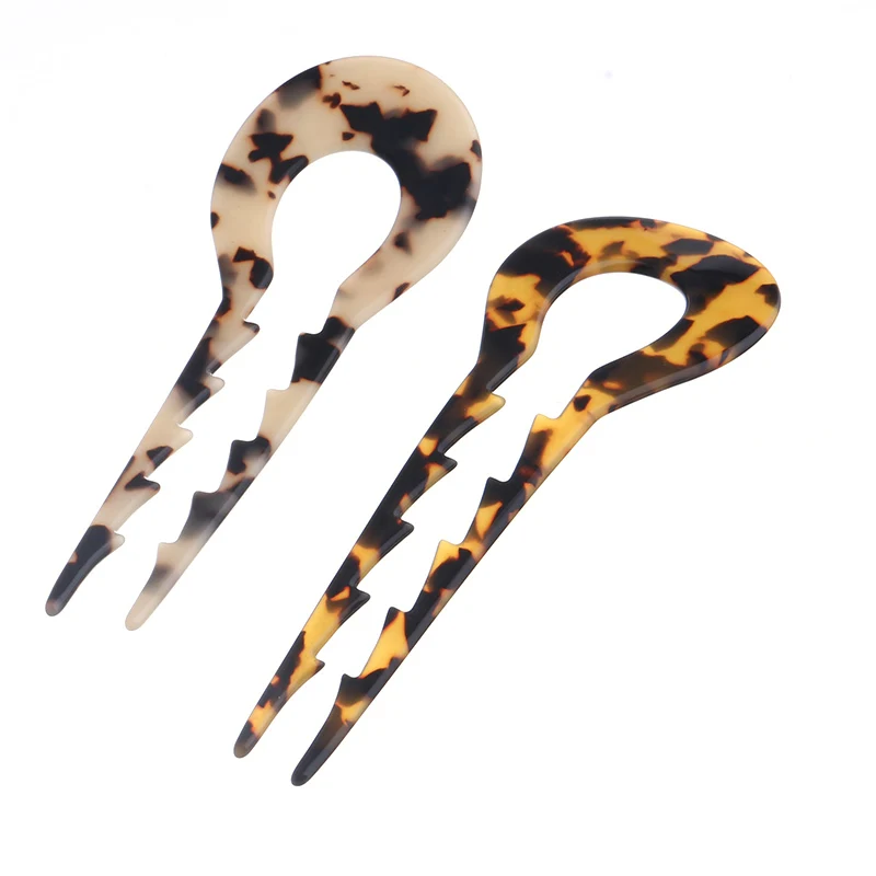 Оптовые цены Высококачественная U-образная большая палочка для волос из этиловой