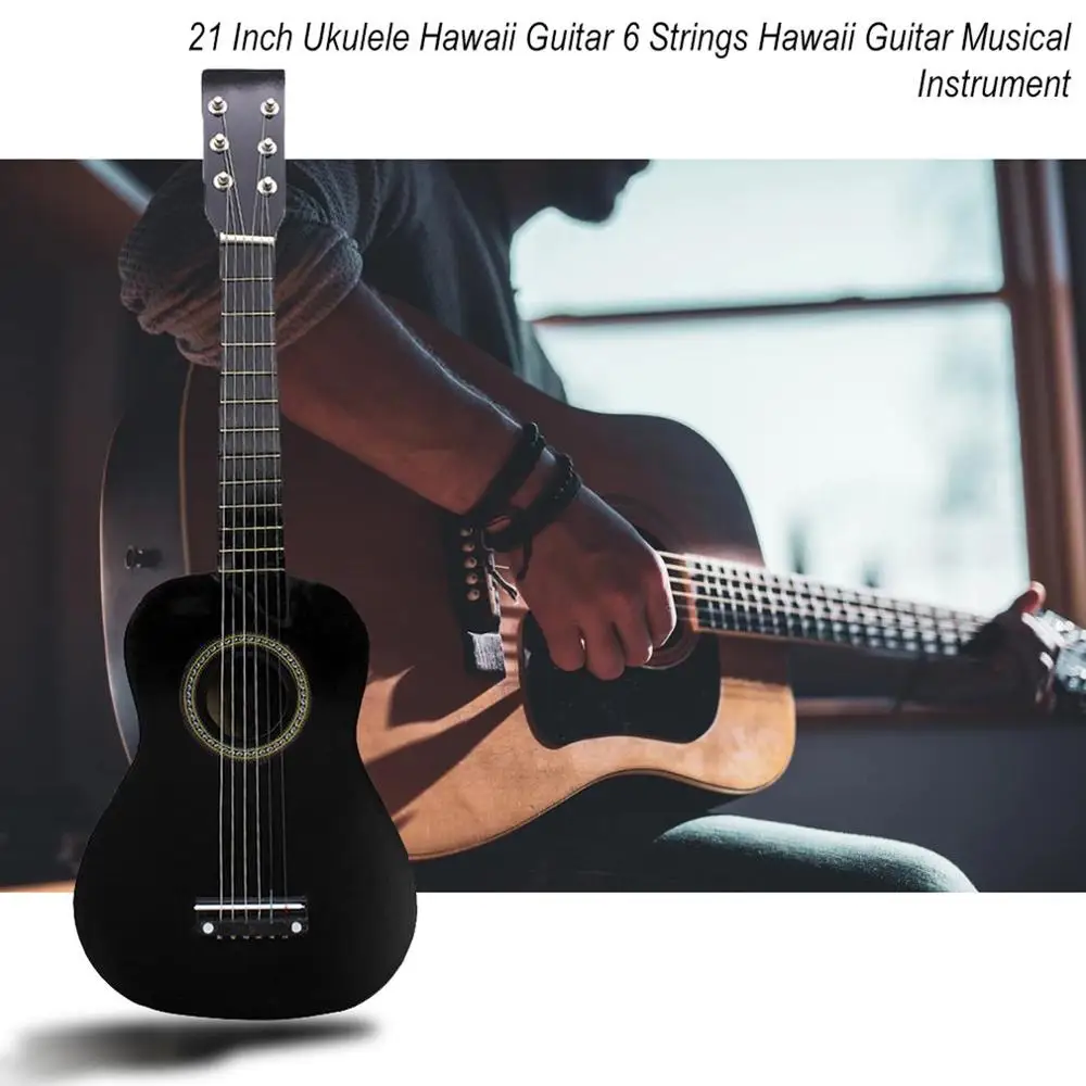 

Lightweight 21 Inch Soprano Ukulele Uke Hawaii Guitar Sapele 6 Strings Wood Ukulele Musical Instruments
