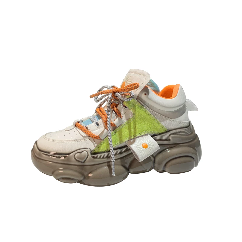 

Women Chunky Sneakers Female Thick Bottom Shoes Woman Brand Platform Flats Ladies Black Sport Sneakers Zapatos De Mujer Trainers