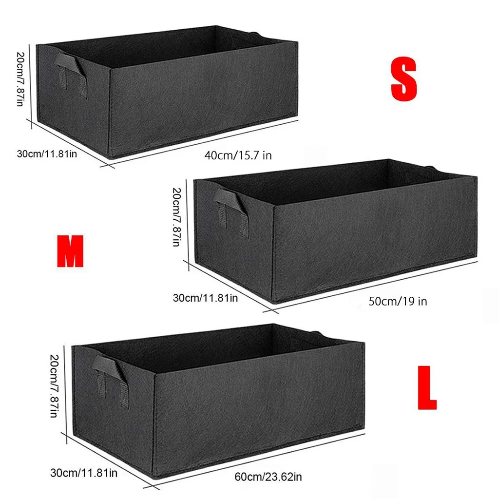 Сумка прямоугольная для выращивания растений цветочный контейнер из нетканого