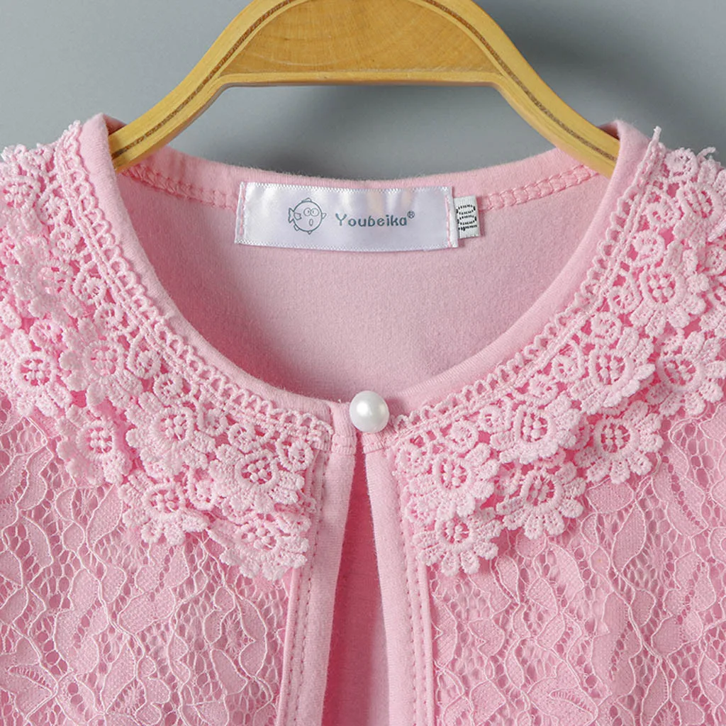 Детский топ для маленьких девочек милый кружевной кардиган принцессы с болеро