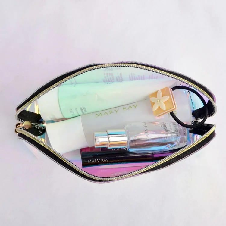 Крутая радужная пленка прозрачная косметичка клатч лазерная сумочка|Косметички|