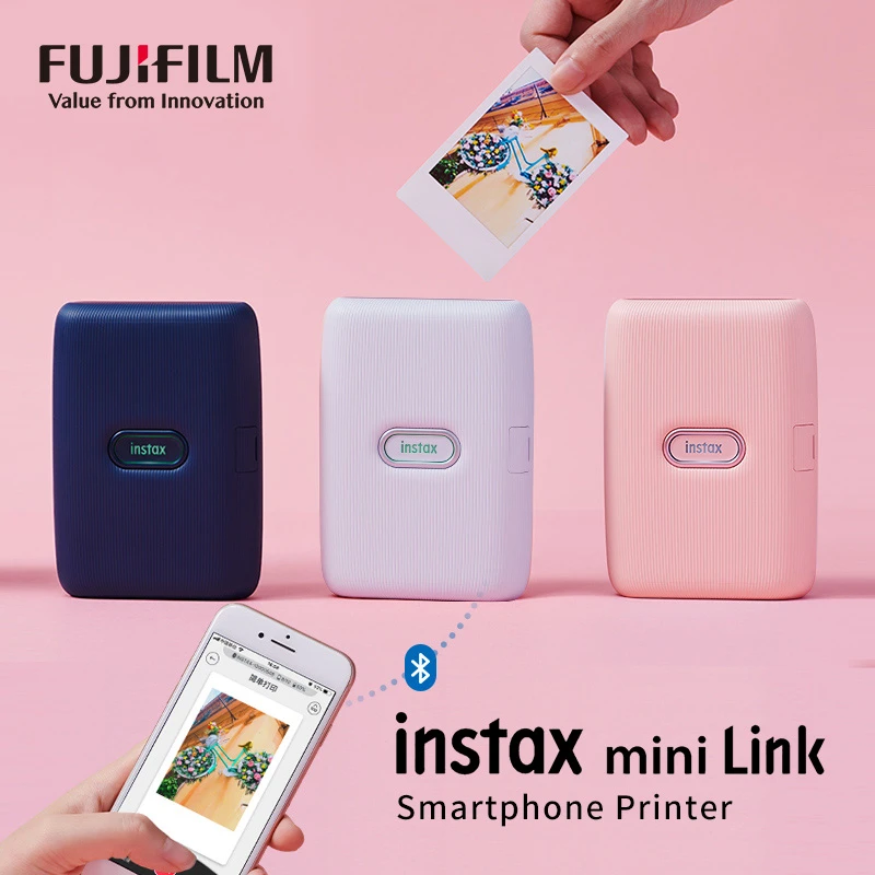 Новый Fujifilm Instax Mini Link принтер зарегистрированная печать с сумкой от видео