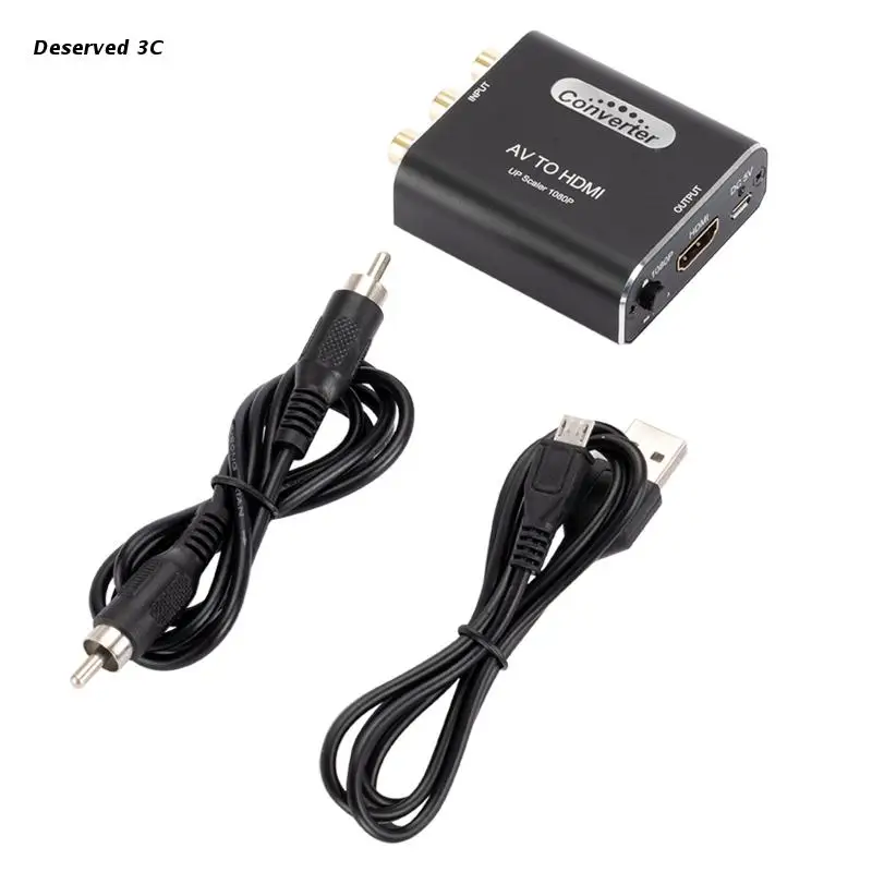 

R9CB 1080P Converter CVBS RCA to HDMI-compatible RCA Composite AV to HDMI-compatible