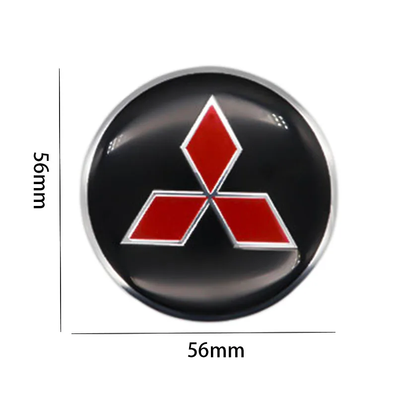 

Car accessories 4Pcs 56mm Car Wheel Stickers Center Hub Cap Car Emblem Badge Decal For Mitsubishi- Logo Modified stickers