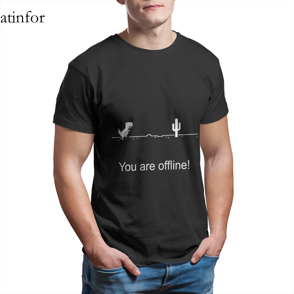 Футболка you are OFF 100% хлопок черная забавная аниме футболка оверсайз 27676|Мужские